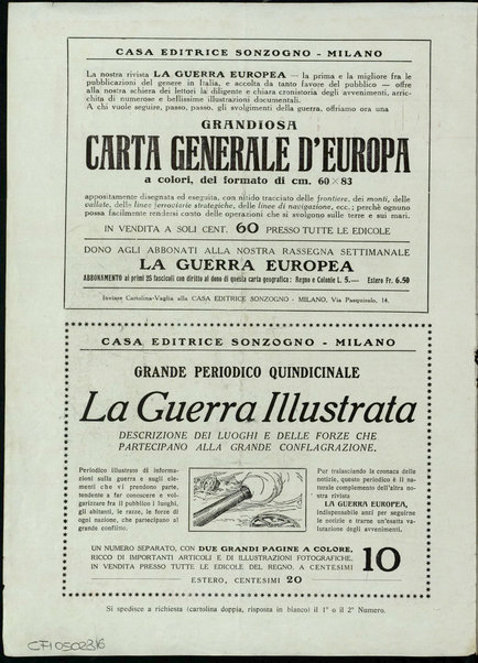 La guerra europea : diligente e completa cronistoria degli avvenimenti : rassegna settimanale illustrata